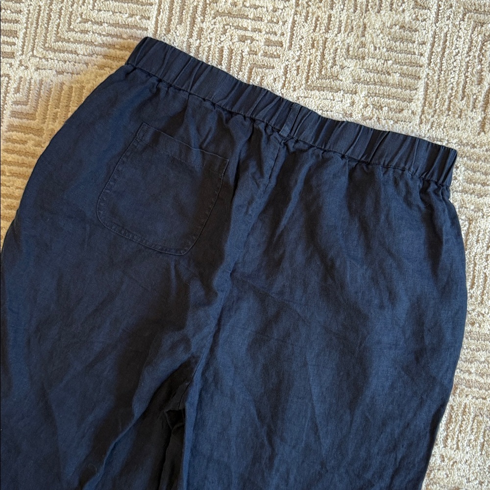 Quince 100% European Linen Pants Deep Navy Blue - Picture 7 of 12